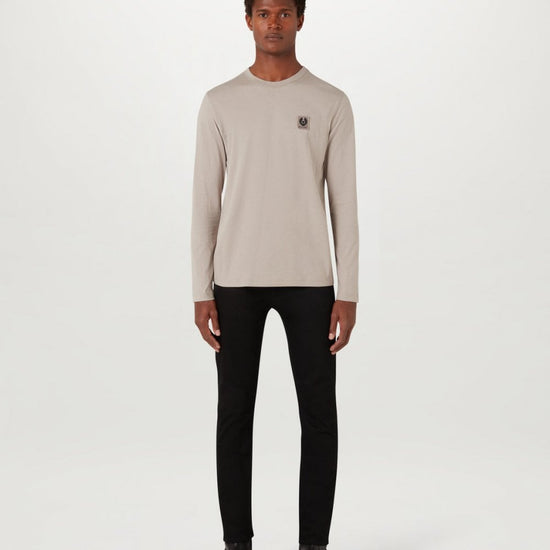 Young Ideas/Henmores - Belstaff Stamp Logo Long Sleeve T-Shirt - Black - S