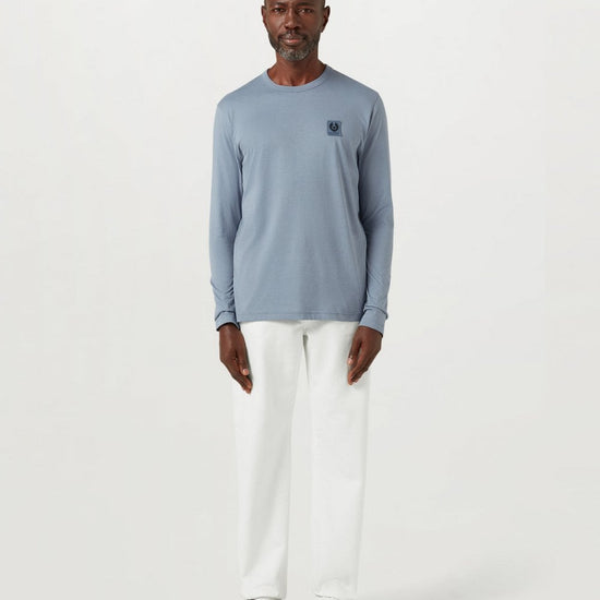 Young Ideas/Henmores - Belstaff Stamp Logo Long Sleeve T-Shirt - Black - S