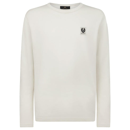 Young Ideas/Henmores - Belstaff Stamp Logo Long Sleeve T-Shirt - Silver Birch - M