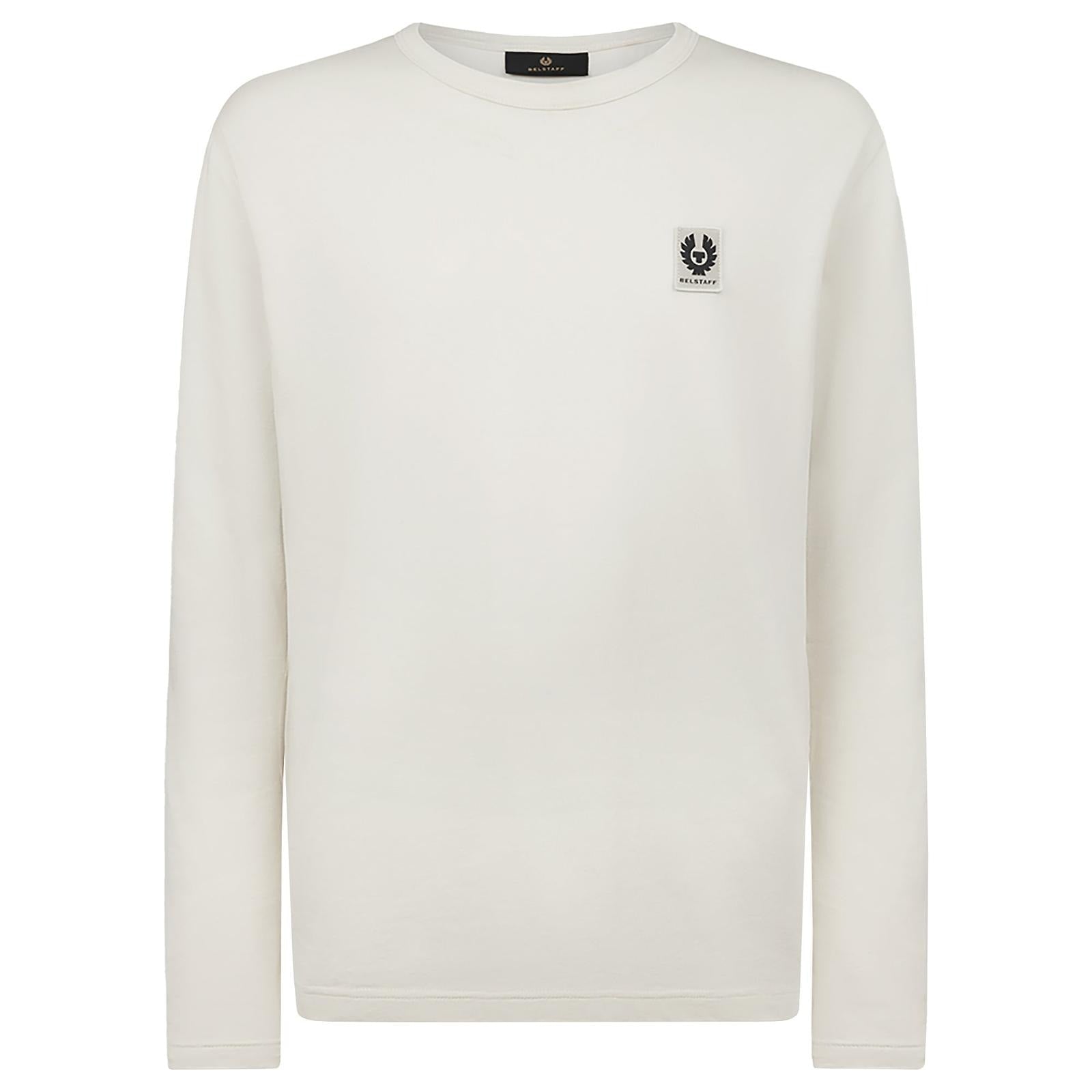 Young Ideas/Henmores - Belstaff Stamp Logo Long Sleeve T-Shirt - Silver Birch - M