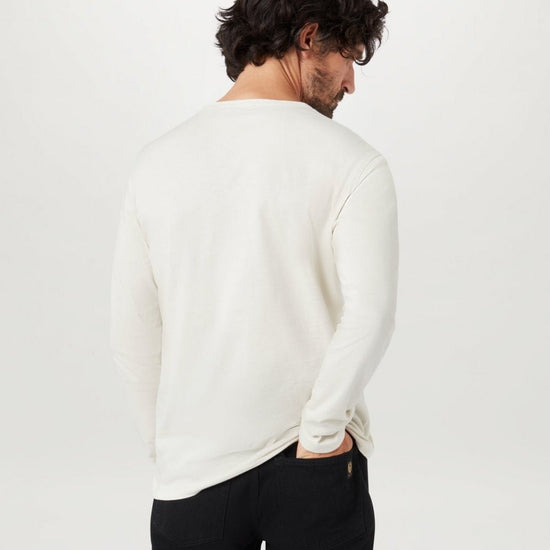 Young Ideas/Henmores - Belstaff Stamp Logo Long Sleeve T-Shirt - Moonbeam - L