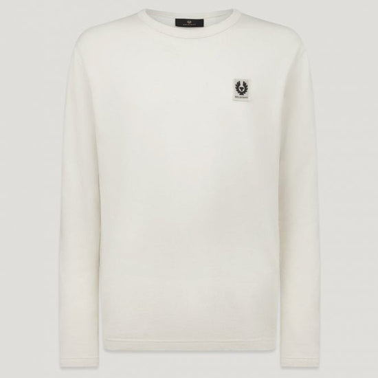Young Ideas/Henmores - Belstaff Stamp Logo Long Sleeve T-Shirt - Moonbeam - L
