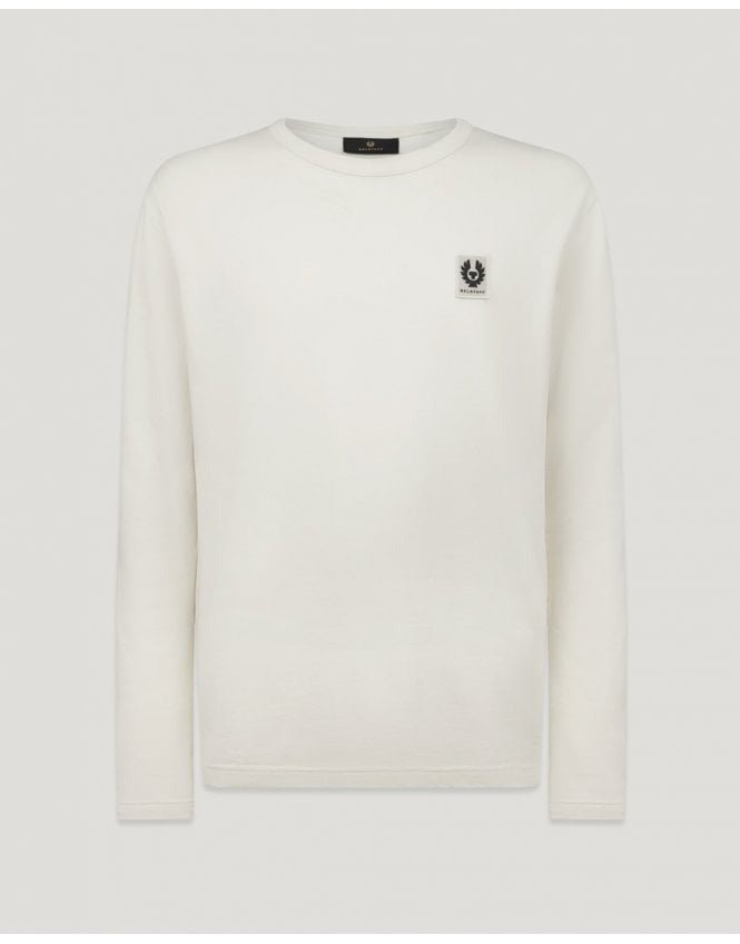 Young Ideas/Henmores - Belstaff Stamp Logo Long Sleeve T-Shirt - Moonbeam - L