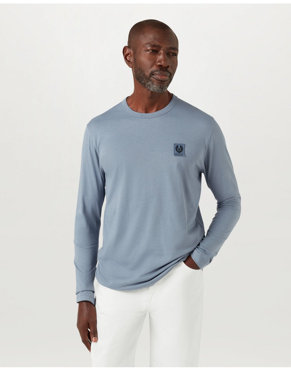 Young Ideas/Henmores - Belstaff Stamp Logo Long Sleeve T-Shirt - Black - S