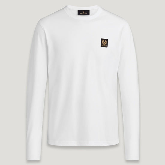 Young Ideas/Henmores - Belstaff Stamp Logo Long Sleeve T-Shirt - White - S