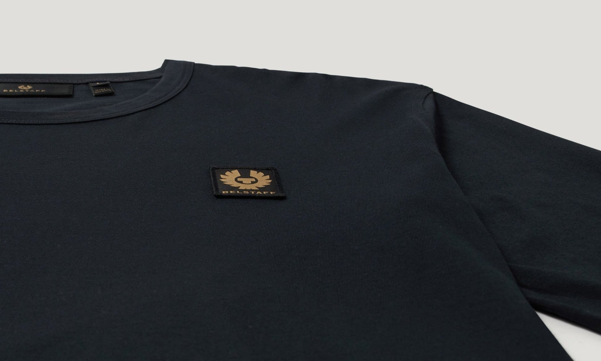 Young Ideas/Henmores - Belstaff Stamp Logo Long Sleeve T-Shirt - Dark Sand - S