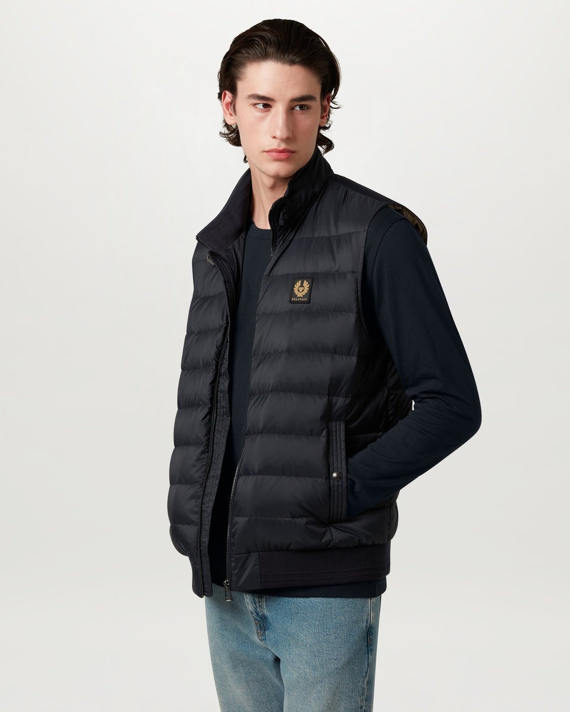 Young Ideas/Henmores - Belstaff Stamp Logo Long Sleeve T-Shirt - Dark Ink - M