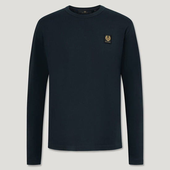 Young Ideas/Henmores - Belstaff Stamp Logo Long Sleeve T-Shirt - Dark Ink - M