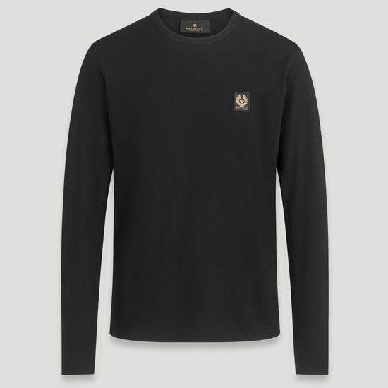 Young Ideas/Henmores - Belstaff Stamp Logo Long Sleeve T-Shirt - Black - S