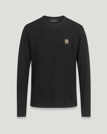 Young Ideas/Henmores - Belstaff Stamp Logo Long Sleeve T-Shirt - Black - S