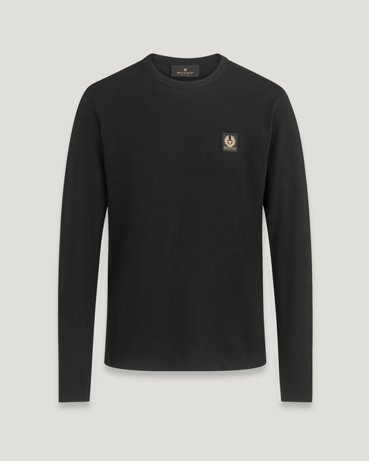 Young Ideas/Henmores - Belstaff Stamp Logo Long Sleeve T-Shirt - Black - S