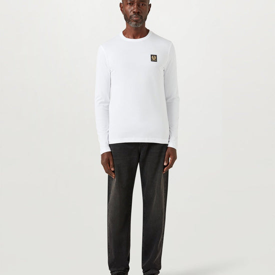 Young Ideas/Henmores - Belstaff Stamp Logo Long Sleeve T-Shirt - White - S