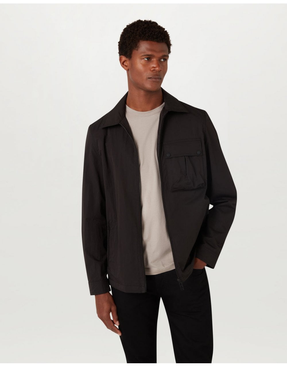 Young Ideas/Henmores - Belstaff Stamp Logo Long Sleeve T-Shirt - Black - S