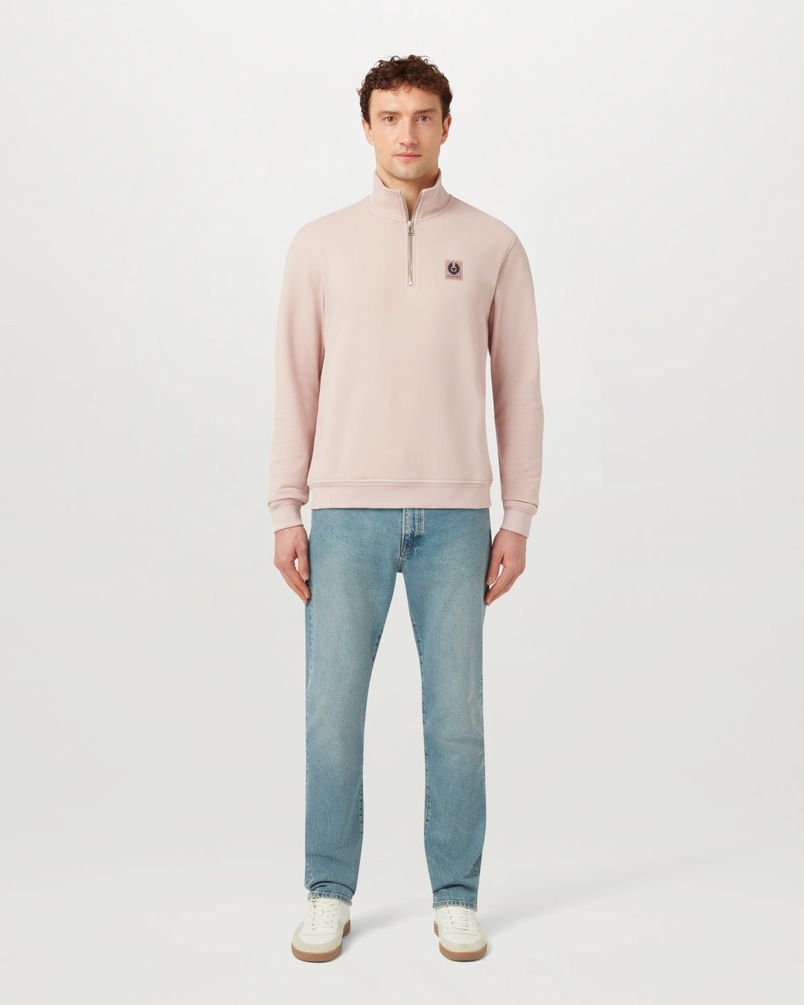 Young Ideas/Henmores - Belstaff Stamp Logo Quarter Zip Sweatshirt - Black - M