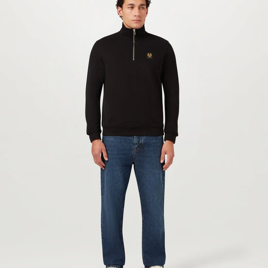 Young Ideas/Henmores - Belstaff Stamp Logo Quarter Zip Sweatshirt - Sky Blue - S