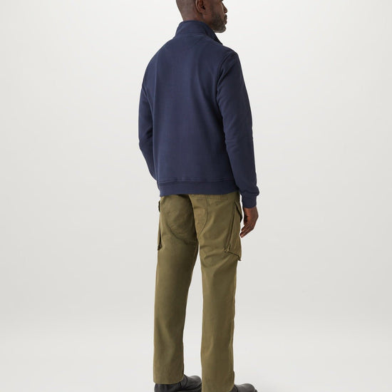 Young Ideas/Henmores - Belstaff Stamp Logo Quarter Zip Sweatshirt - Dark Ink - S