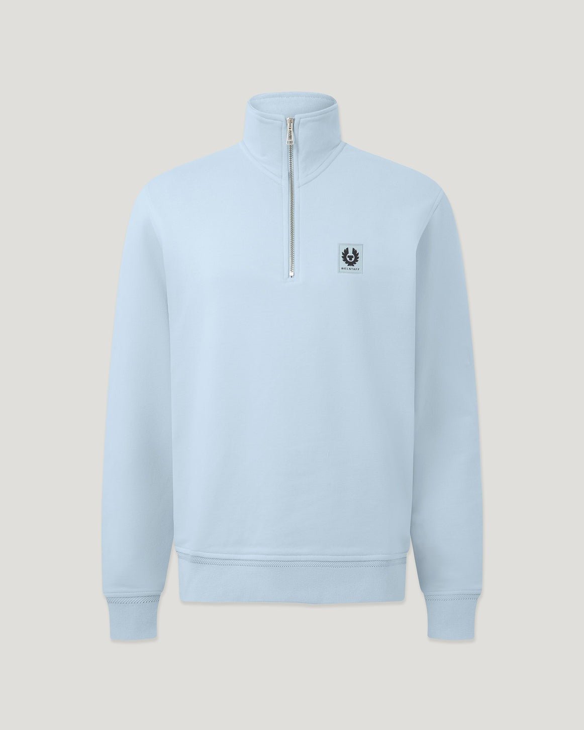 Young Ideas/Henmores - Belstaff Stamp Logo Quarter Zip Sweatshirt - Sky Blue - S
