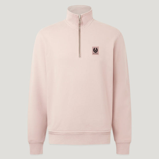 Young Ideas/Henmores - Belstaff Stamp Logo Quarter Zip Sweatshirt - Dusk Pink - S