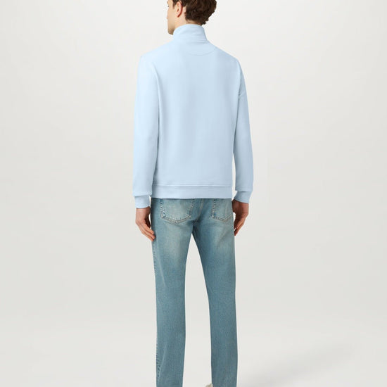 Young Ideas/Henmores - Belstaff Stamp Logo Quarter Zip Sweatshirt - Sky Blue - S