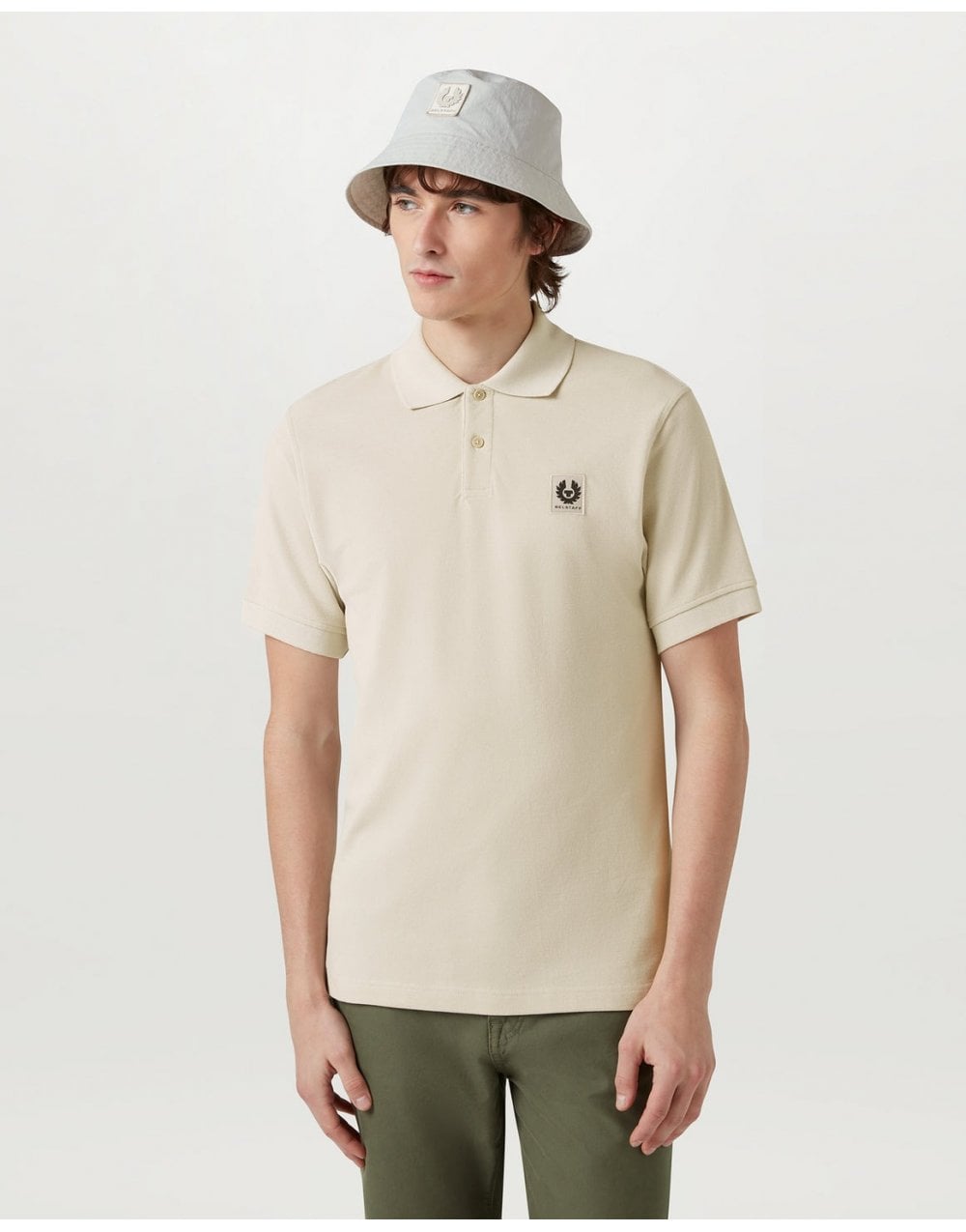 Young Ideas/Henmores - Belstaff Stamp Logo Short Sleeve Polo Shirt - Black - S