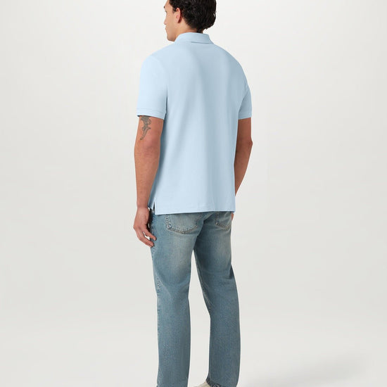 Young Ideas/Henmores - Belstaff Stamp Logo Short Sleeve Polo Shirt - Sky Blue - M