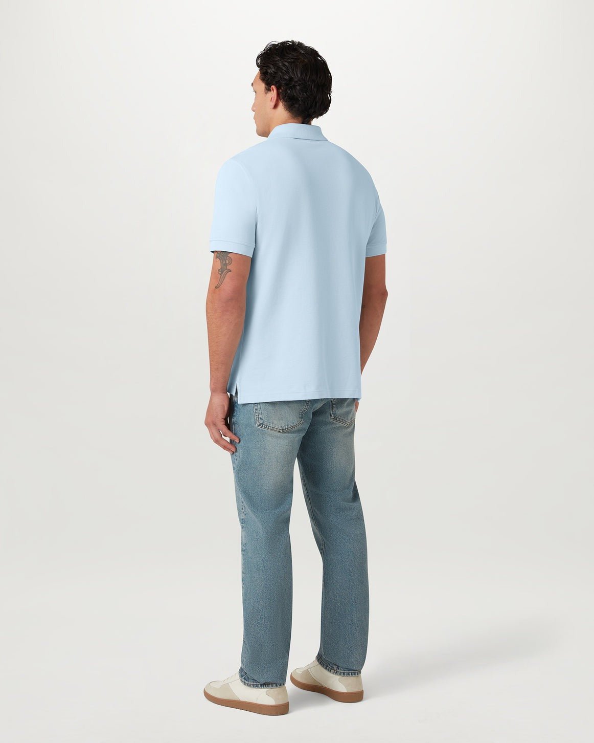 Young Ideas/Henmores - Belstaff Stamp Logo Short Sleeve Polo Shirt - Sky Blue - M