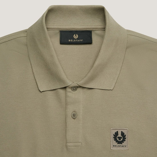 Young Ideas/Henmores - Belstaff Stamp Logo Short Sleeve Polo Shirt - Fatigue Green - S