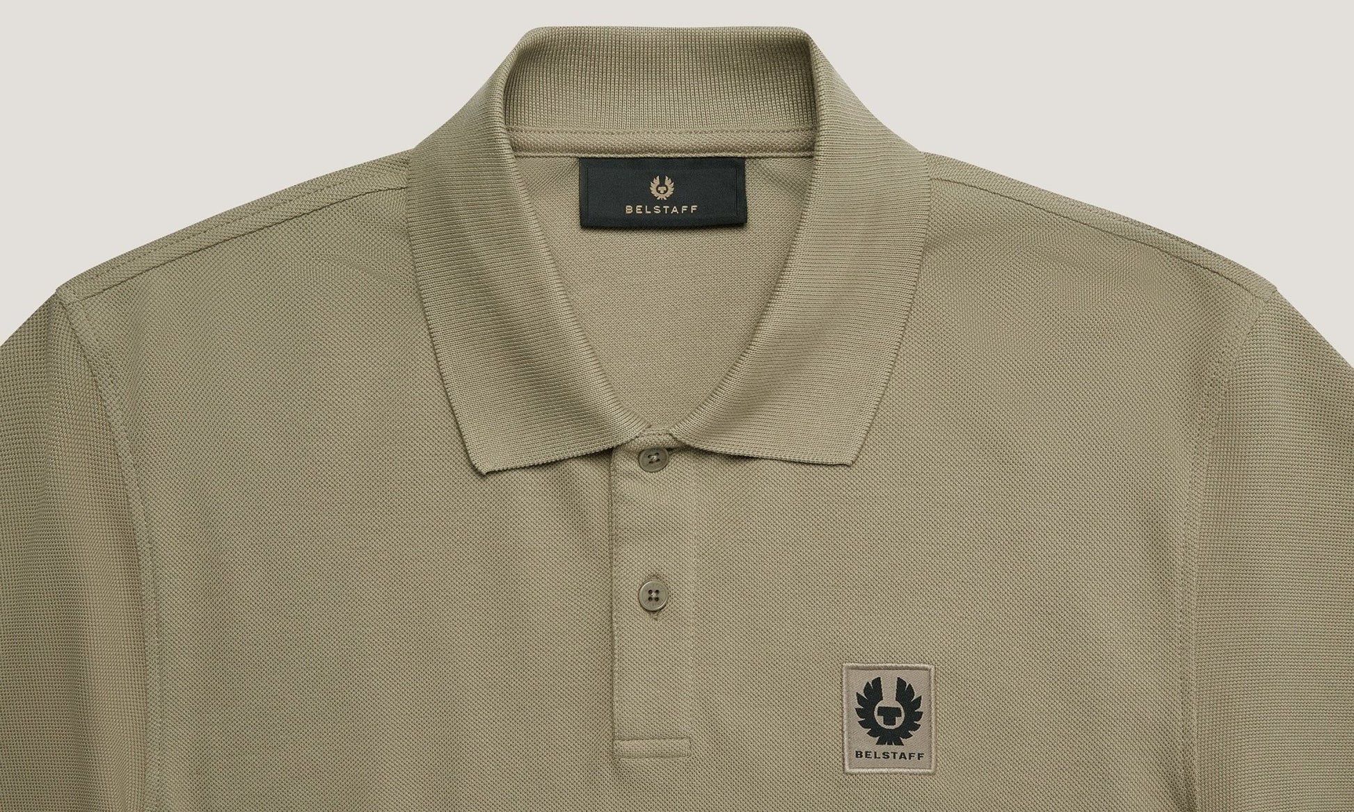 Young Ideas/Henmores - Belstaff Stamp Logo Short Sleeve Polo Shirt - Fatigue Green - S