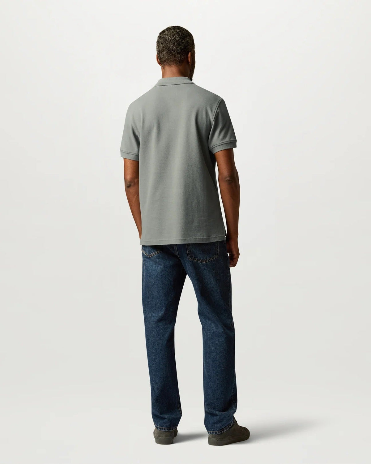 Young Ideas & Henmores -Belstaff Stamp Logo Short Sleeve Polo Shirt -Pale Stone -M