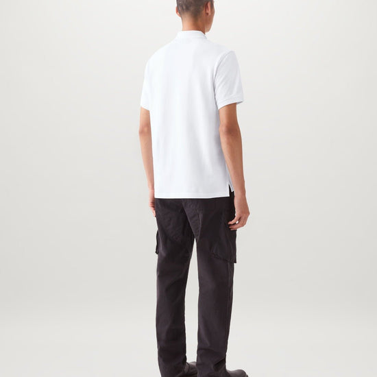 Young Ideas/Henmores - Belstaff Stamp Logo Short Sleeve Polo Shirt - White - S