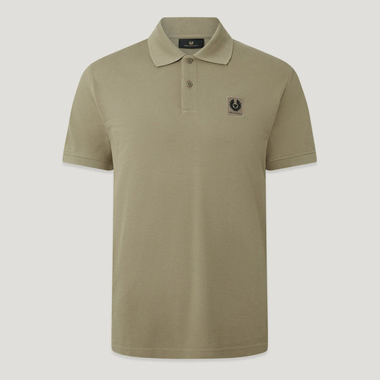 Young Ideas/Henmores - Belstaff Stamp Logo Short Sleeve Polo Shirt - Fatigue Green - S