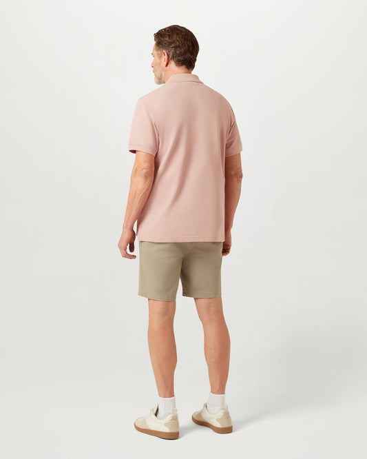 Young Ideas/Henmores - Belstaff Stamp Logo Short Sleeve Polo Shirt - Dusk Pink - S