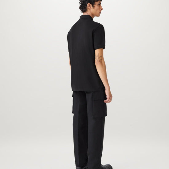 Young Ideas/Henmores - Belstaff Stamp Logo Short Sleeve Polo Shirt - Black - S