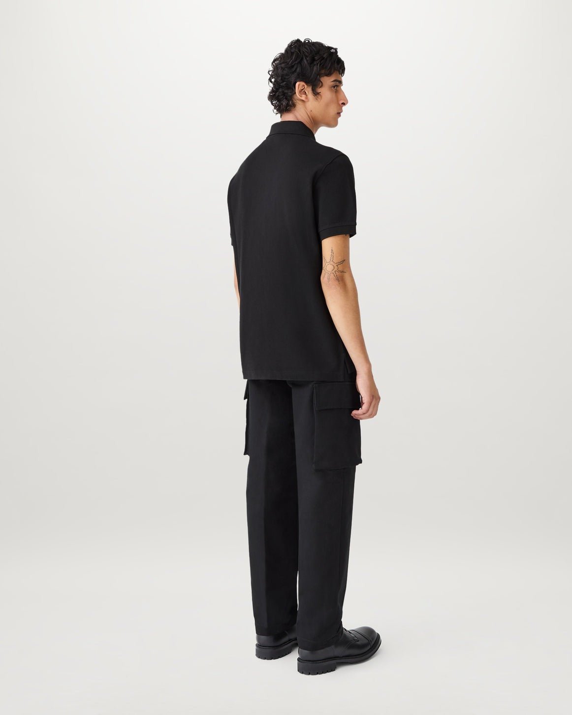 Young Ideas/Henmores - Belstaff Stamp Logo Short Sleeve Polo Shirt - Black - S