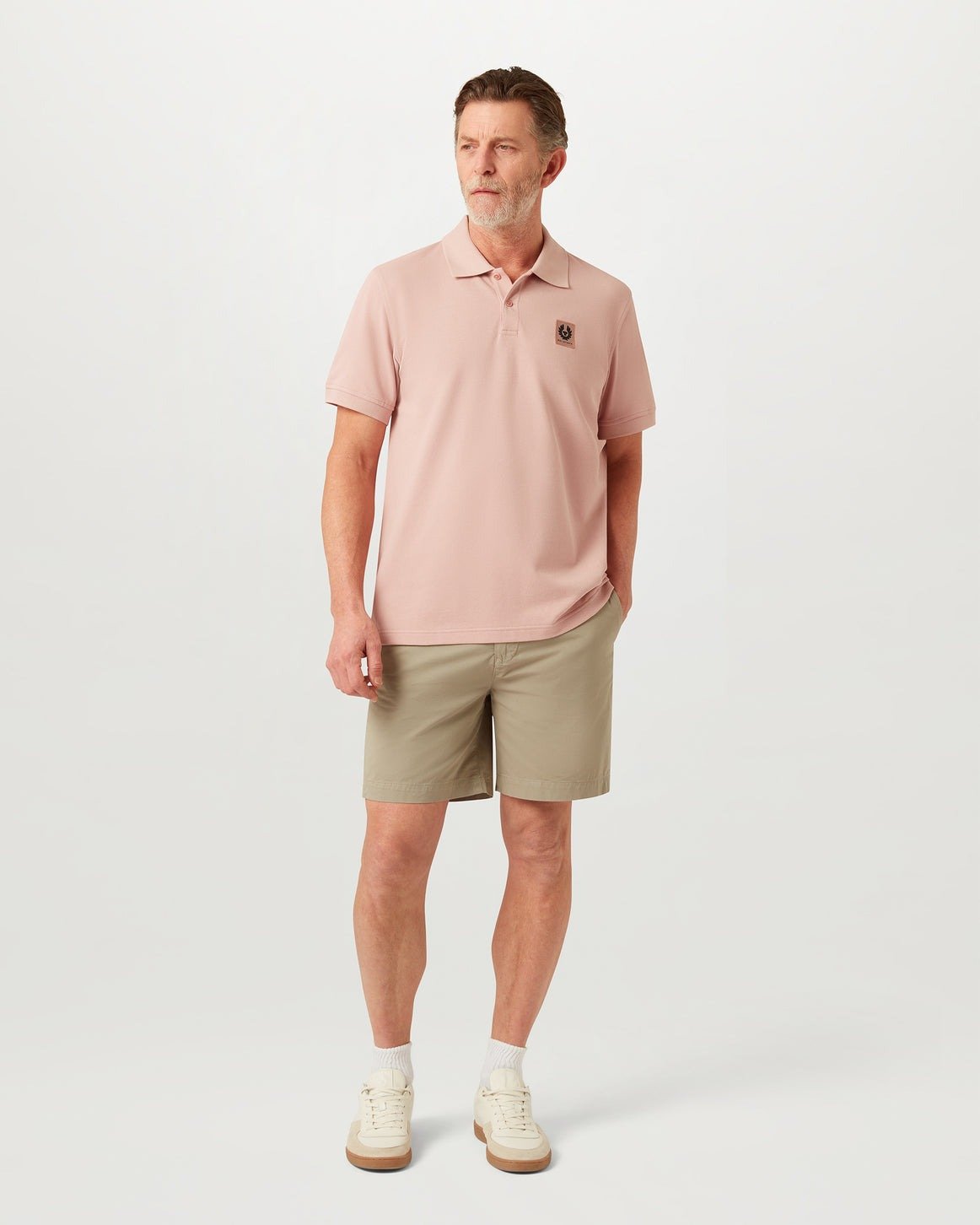 Young Ideas/Henmores - Belstaff Stamp Logo Short Sleeve Polo Shirt - Dusk Pink - S