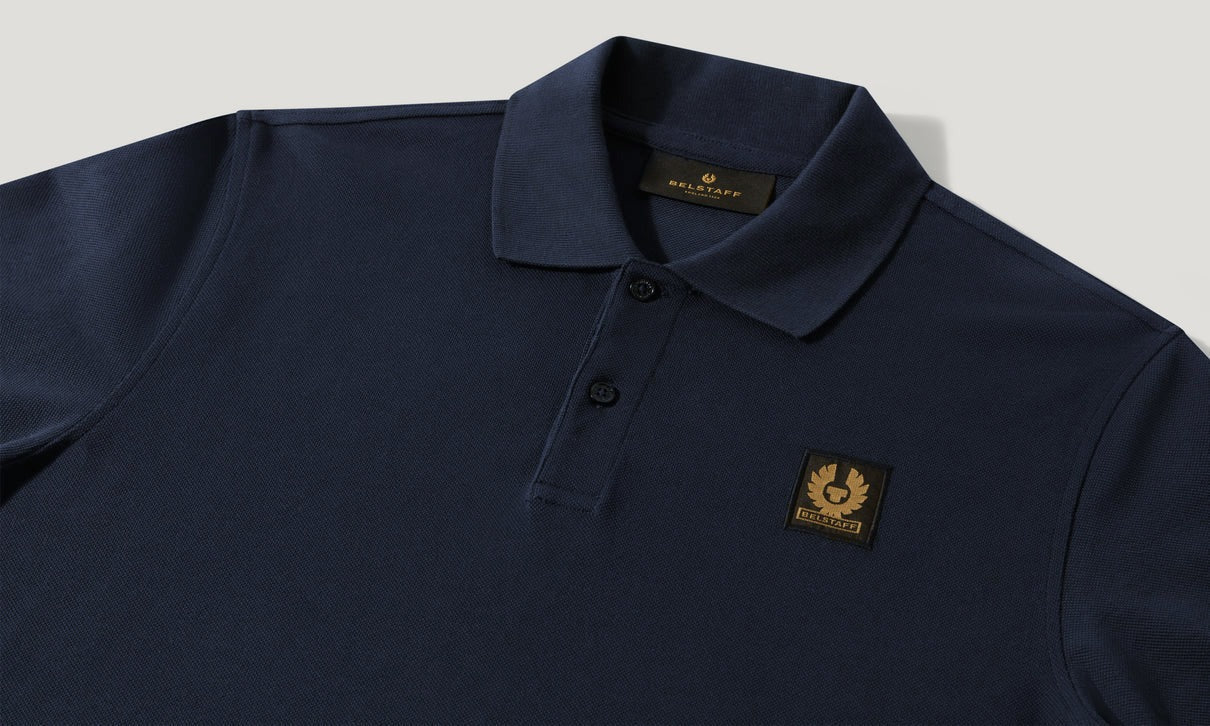 Young Ideas/Henmores - Belstaff Stamp Logo Short Sleeve Polo Shirt - Dark Ink - S