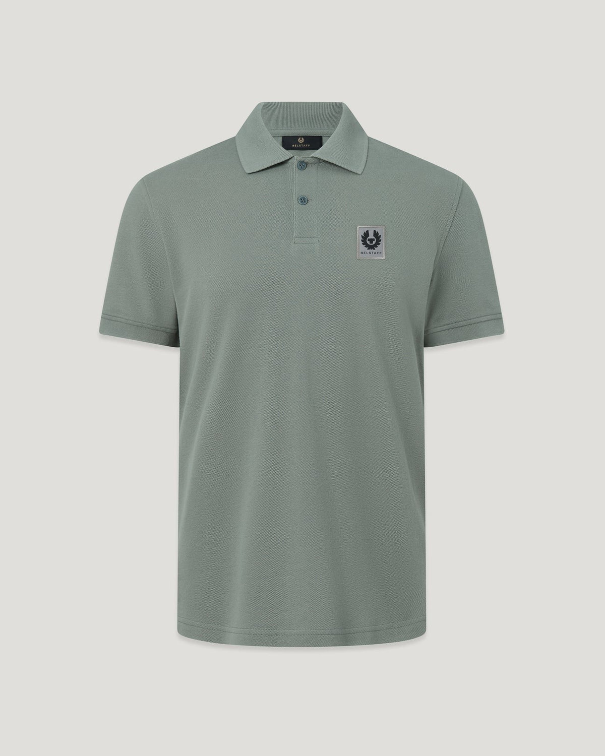 Young Ideas & Henmores -Belstaff Stamp Logo Short Sleeve Polo Shirt -Atlantic Grey -M