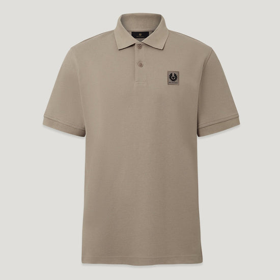 Young Ideas/Henmores - Belstaff Stamp Logo Short Sleeve Polo Shirt - Dark Sand - S