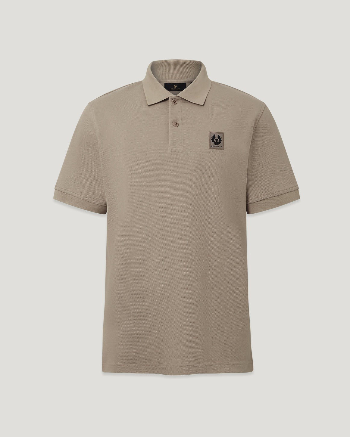 Young Ideas/Henmores - Belstaff Stamp Logo Short Sleeve Polo Shirt - Dark Sand - S