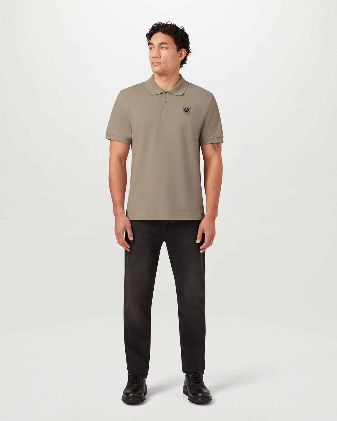 Young Ideas/Henmores - Belstaff Stamp Logo Short Sleeve Polo Shirt - Dusk Pink - S