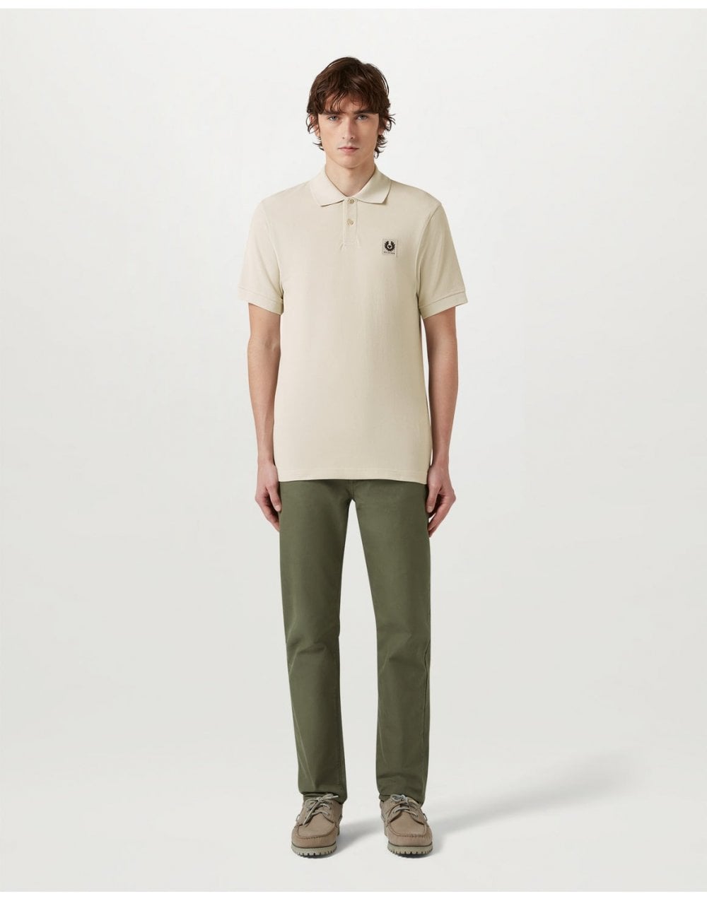 Young Ideas/Henmores - Belstaff Stamp Logo Short Sleeve Polo Shirt - Black - S