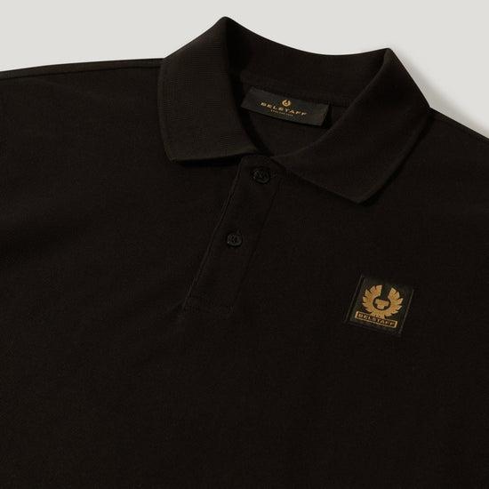 Young Ideas/Henmores - Belstaff Stamp Logo Short Sleeve Polo Shirt - Black - S