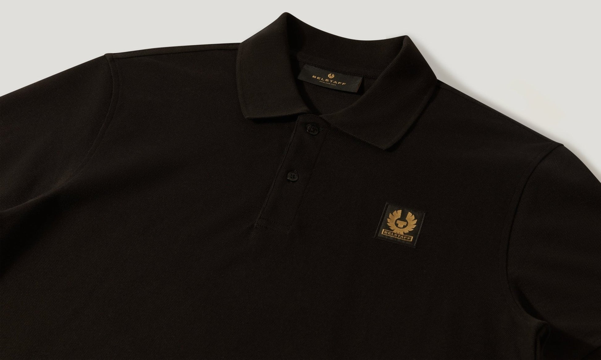 Young Ideas/Henmores - Belstaff Stamp Logo Short Sleeve Polo Shirt - Black - S