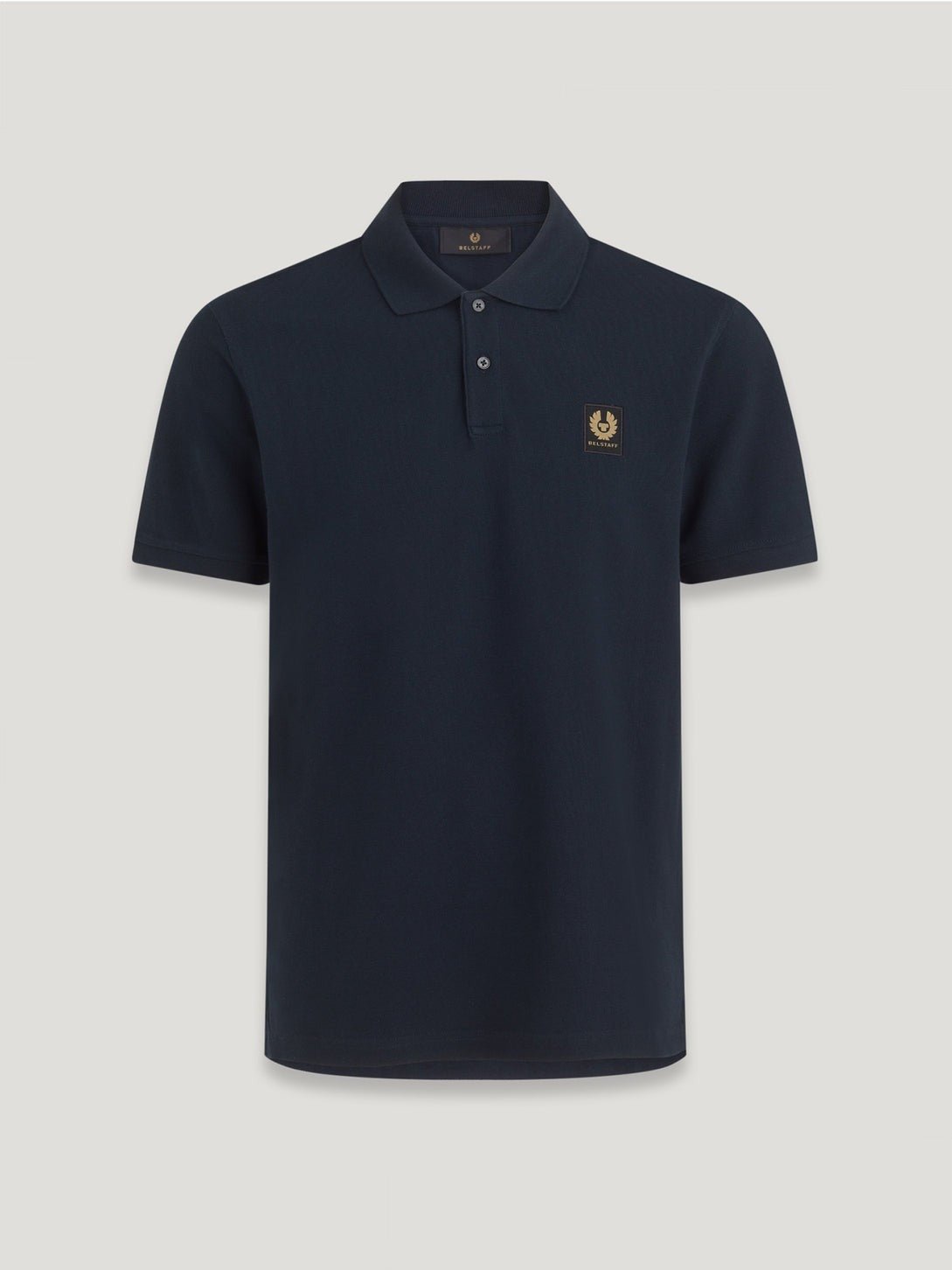 Young Ideas/Henmores - Belstaff Stamp Logo Short Sleeve Polo Shirt - Dark Ink - S
