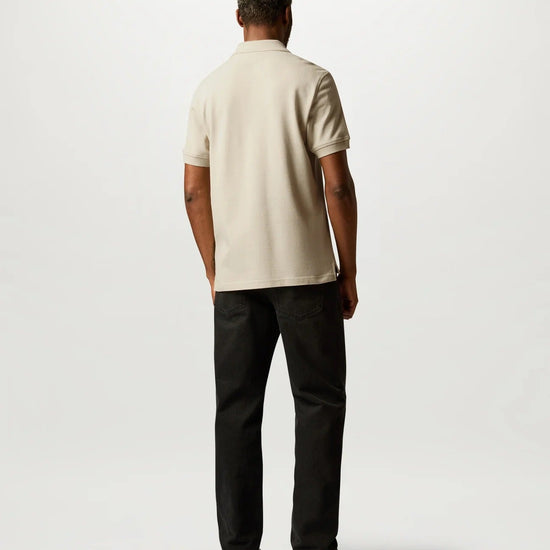 Young Ideas & Henmores -Belstaff Stamp Logo Short Sleeve Polo Shirt -Pale Stone -M