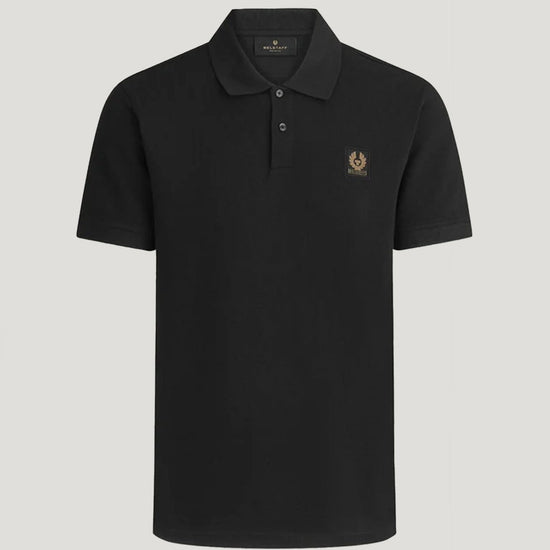 Young Ideas/Henmores - Belstaff Stamp Logo Short Sleeve Polo Shirt - Black - S
