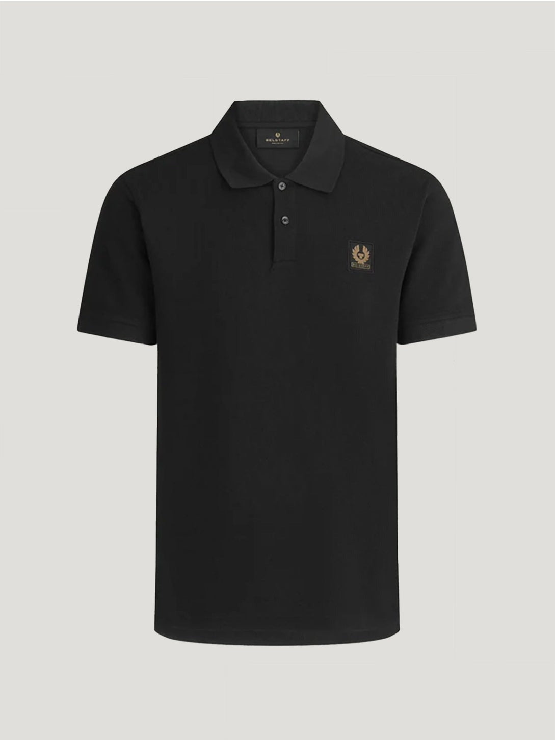 Young Ideas/Henmores - Belstaff Stamp Logo Short Sleeve Polo Shirt - Black - S