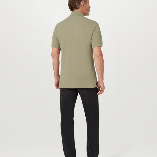 Young Ideas/Henmores - Belstaff Stamp Logo Short Sleeve Polo Shirt - Fatigue Green - S