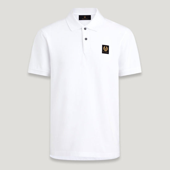 Young Ideas/Henmores - Belstaff Stamp Logo Short Sleeve Polo Shirt - White - S