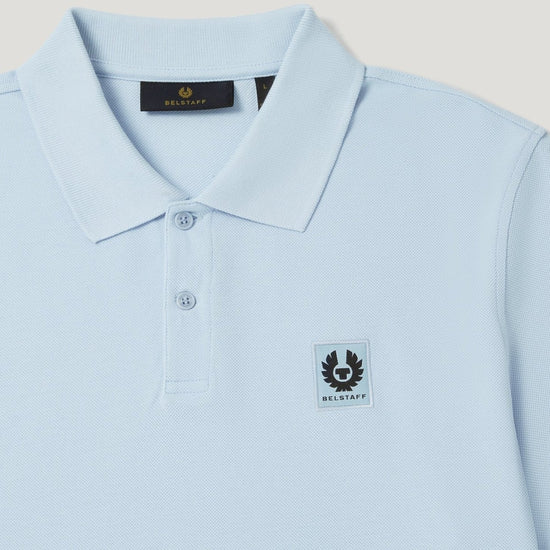 Young Ideas/Henmores - Belstaff Stamp Logo Short Sleeve Polo Shirt - Sky Blue - M